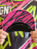 Stripe (Pink/Green) - Snapback (Youth)