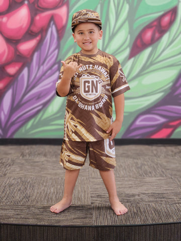 Lauhala (Brown/Tan) - Kids Jersey (Short Sleeve)