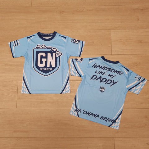 Handsome like Daddy (Baby Blue) - Kids Jersey (Short Sleeve)