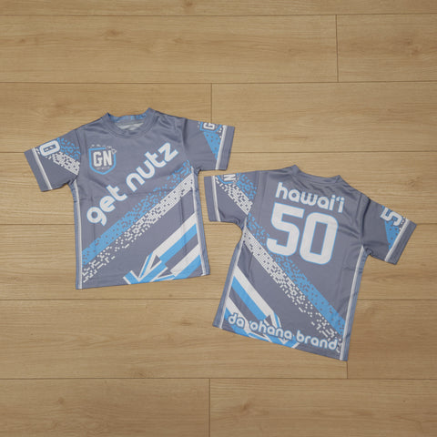 Getnutz Pixel (Grey) - Kids Jersey (Short Sleeve)
