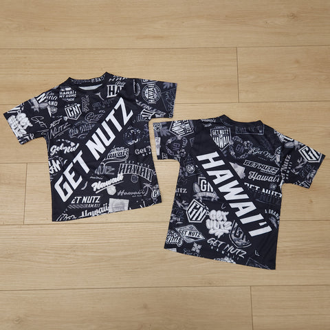 Getnutz Collage (Black/White) - Kids Jersey (Short Sleeve)