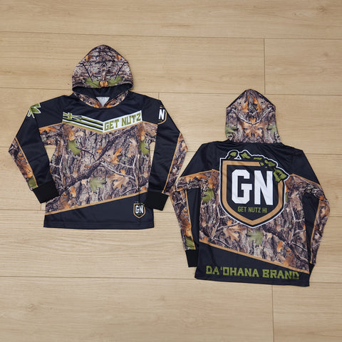 Forest Camo - Kids Jersey Hoodie (Long Sleeve)