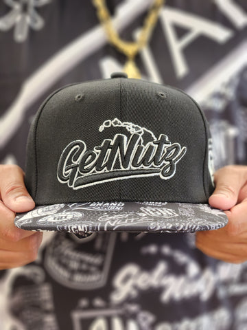 Getnutz Collage (Black/White) - Snapback (Youth)