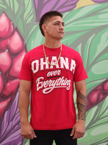 Ohana Over Everything (Red) - Men's Cotton Tee