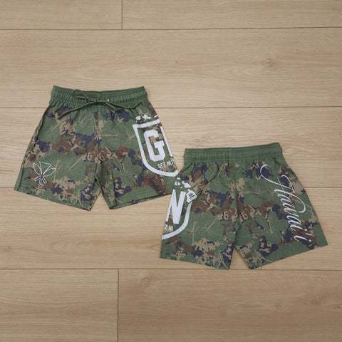 Hibiscus Camo - Kids Surf Shorts