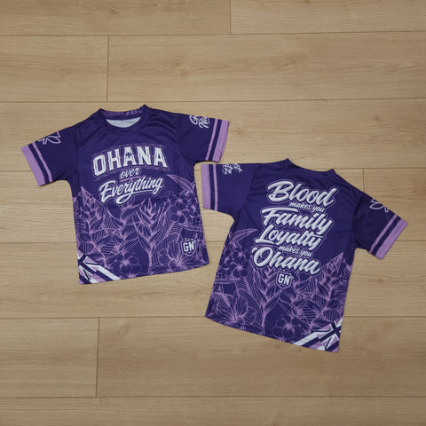 Ohana Over Everything (Purple) - Kids Jersey (Short Sleeve)