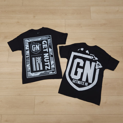 Camo Flag (Black/Grey) - Men's Cotton Tee