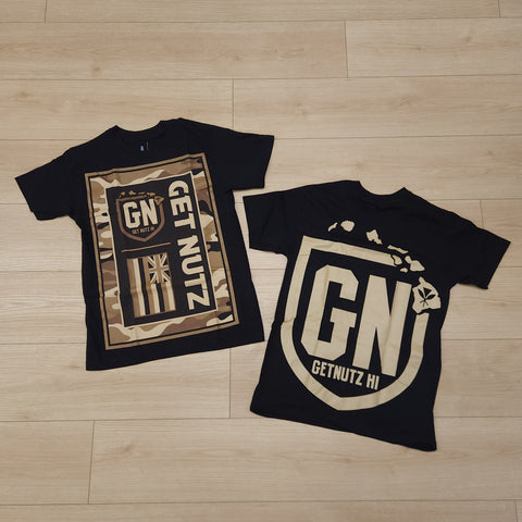 Camo Flag (Black/Brown) - Men's Cotton Tee