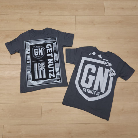 Camo Flag (Grey) - Men's Cotton Tee
