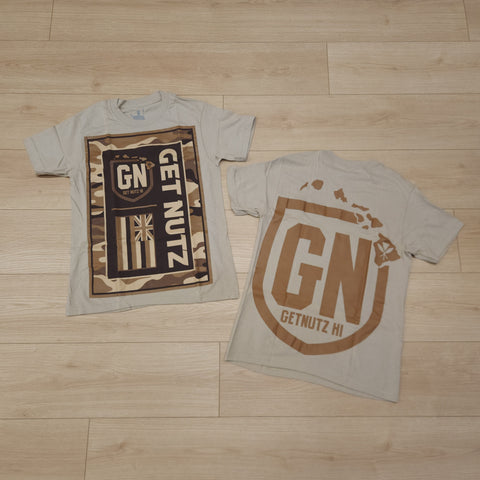 Camo Flag (Tan) - Men's Cotton Tee