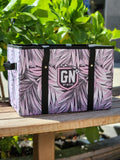 Palm Leaves (Pink/Grey) - Collapsible Storage Bag