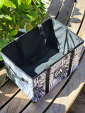 Palm Leaves (Black/White) - Collapsible Storage Bag