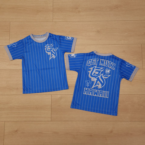 Pinstripe (Blue) - Kids Jersey (Short Sleeve)