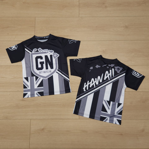 Hawaiian Flag (Grey) - Kids Jersey (Short Sleeve)