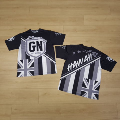 Hawaiian Flag (Grey) - Men's Jersey (Short Sleeve)