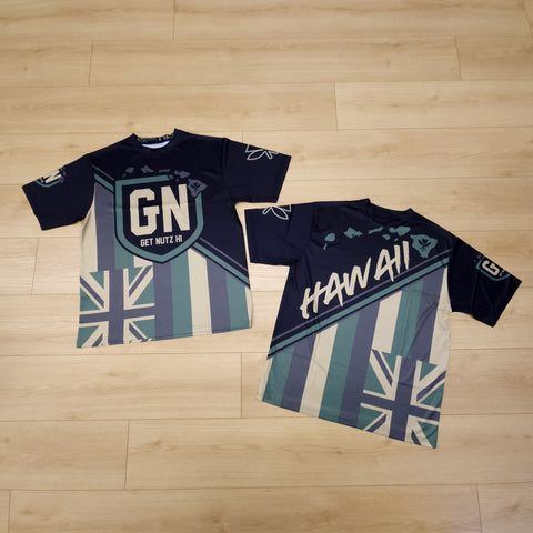 Hawaiian Flag (Green) - Men's Jersey (Short Sleeve)