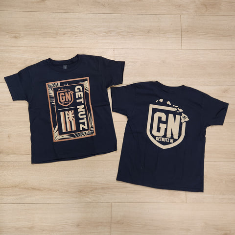 Floral (Black/Brown) - Kids Cotton Tee