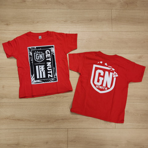Floral (Red) - Kids Cotton Tee