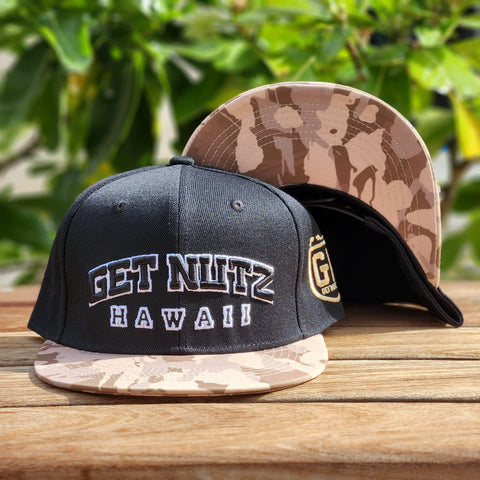 Getnutz Hawaii Camo (Brown) - Snapback (Youth)