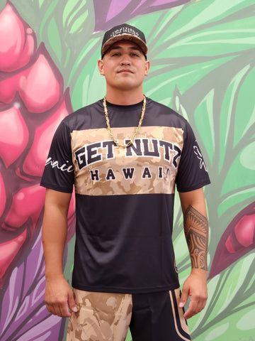 Getnutz Hawaii Camo (Brown) - Men's Jersey (Short Sleeve)