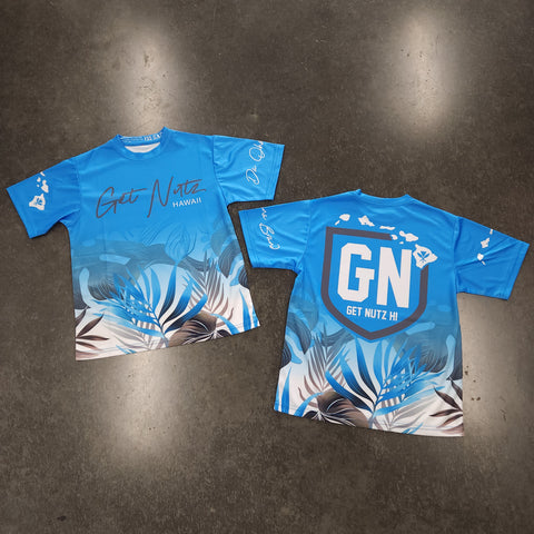 Floral (Blue) - Kids Jersey (Short Sleeve)
