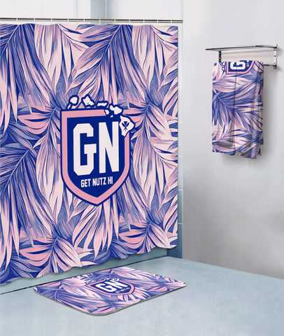 Leaves (Pink/Blue) - Shower Curtain