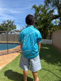 Palm Leaves (Teal) - Kids Polo