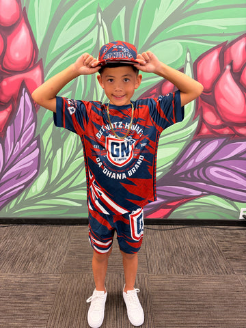 Lauhala (Red/Blue) - Kids Jersey (Short Sleeve)