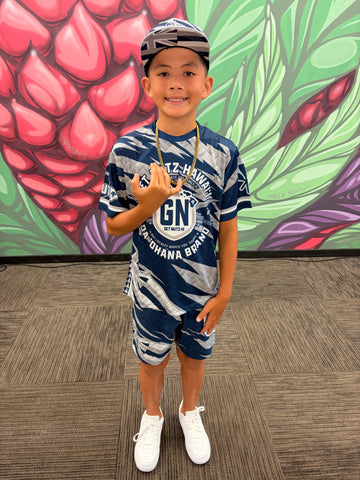 Lauhala (Blue/Grey) - Kids Jersey (Short Sleeve)