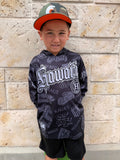 Collage (Black/Grey) - Kids Jersey Hoodie (Long Sleeve)