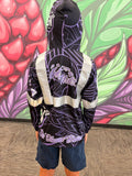 Tribal (Purple) - Kids Reflective Jersey Hoodie (Long Sleeve)