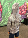 Tribal (Grey) - Kids Reflective Jersey Hoodie (Long Sleeve)