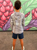 Tribal (Grey) - Kids Reflective Jersey Hoodie (Long Sleeve)