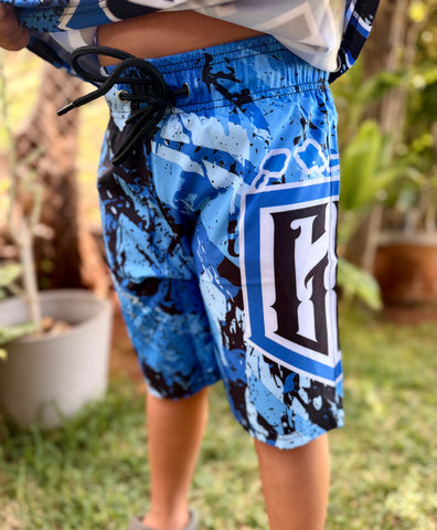Maverick (Blue) - Kids Surf Shorts