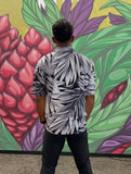 Palm Leaves (Black) - Polo (Adult)