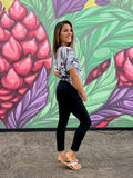Palm Leaves (Black) - Aloha Tee (Ladies)