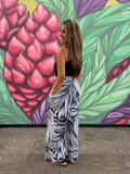 Palm Leaves (Black) - Flowy Pants (Ladies)