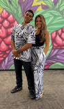 Palm Leaves (Black) - Flowy Pants (Ladies)