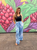 Palm Leaves (Blue) - Flowy Pants (Ladies)