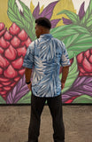 Palm Leaves (Blue) - Polo (Adult)
