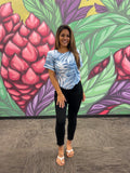 Palm Leaves (Blue) - Aloha Tee (Ladies)