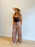Protea Tropical (Brown) - Flowy Pants (Ladies)