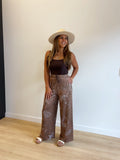 Protea Tropical (Brown) - Flowy Pants (Ladies)