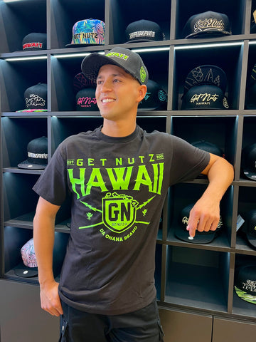 Hawaii (Green/Black) - Men's Cotton Tee