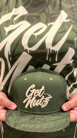 Drip (Olive Green/Cream) - Snapback (Adult)