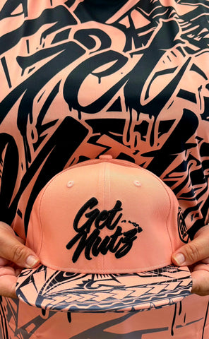 Drip (Peach/Black) - Snapback (Adult)