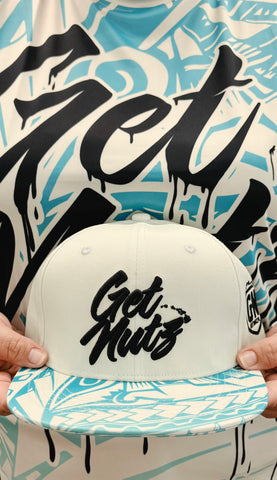 Drip (Teal/Cream) - Snapback (Youth)