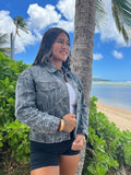 Palm Leaves - Denim Jacket