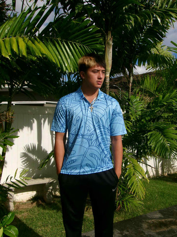 Tropical (Blue) - Polo (Adult)