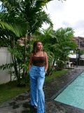 Tropical (Blue) - Ladies Flowy Pants